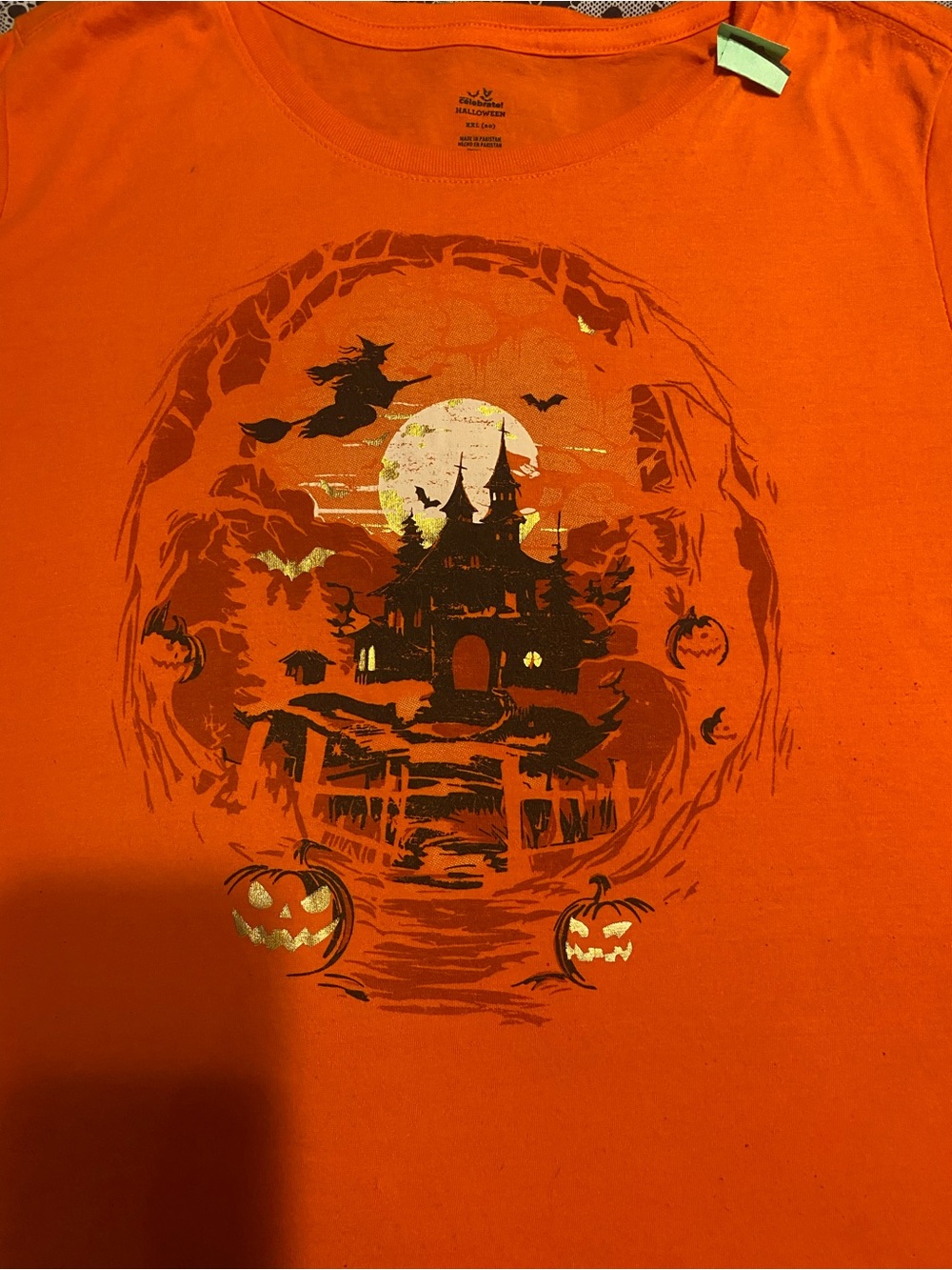 Halloween Haunted House Costume Tee - Orange